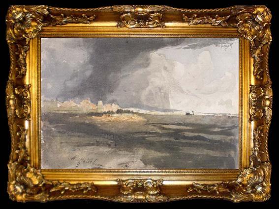 framed  Samuel Palmer At Hailsham,Storm Approaching, ta009-2